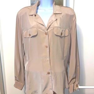 Authentic Christian Dior chemise blouse in beige